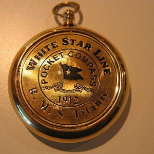 RMS TITANIC 1912 Brass Pocket COMPASS- Beautiful Working Model